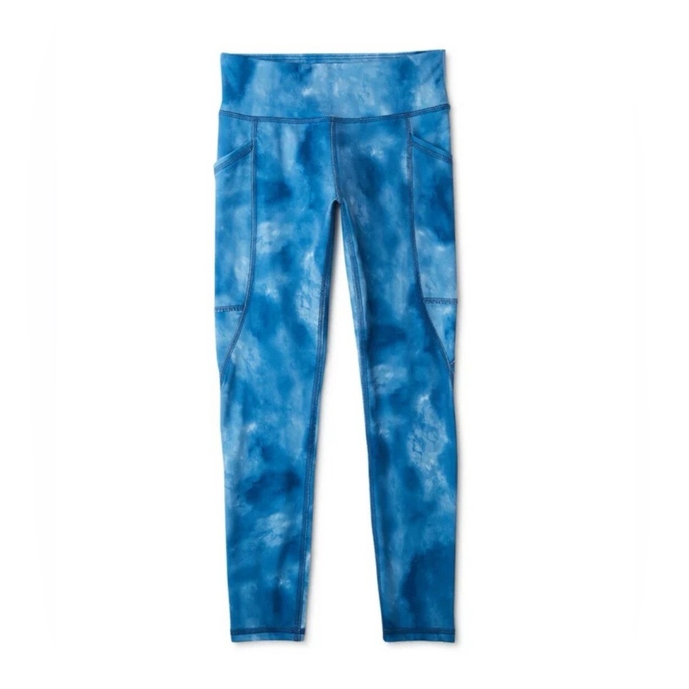 Athletic Works Blue Tie-Dye Leggings. M 7/8
